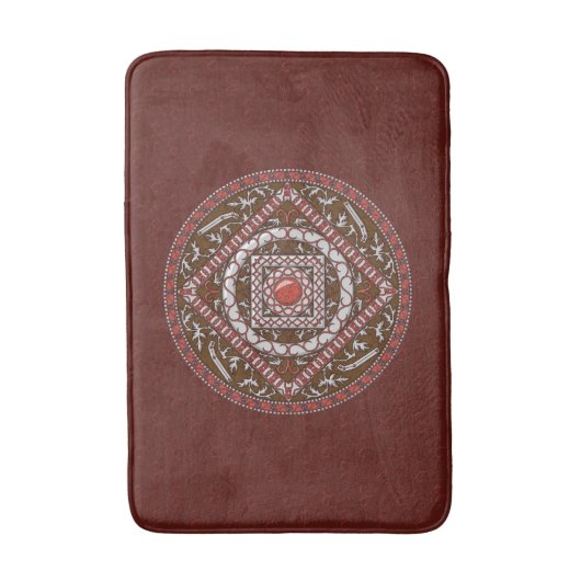 Tapis De Bain Aries Mandala Bath Mat (Devant (Vertical))