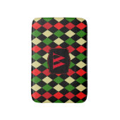 Tapis De Bain Arlequin de vacances Motif géométrique Monogramme (Devant (Vertical))