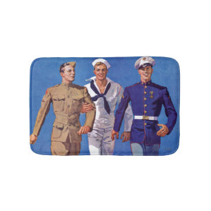 Tapis De Bain Armée, marine et marines