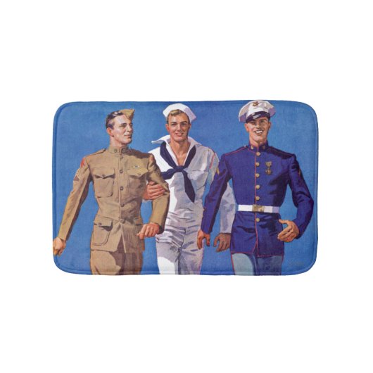Tapis De Bain Armée, Marine et Marines (Devant)