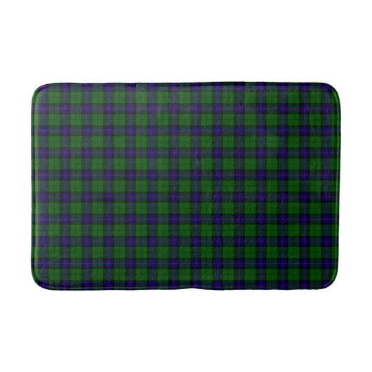 Tapis De Bain Armstrong tartan bleu et vert plaid (Devant)