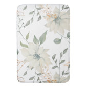 Tapis De Bain Arrière - plan blanc floral blanc classique (devant Vertical)