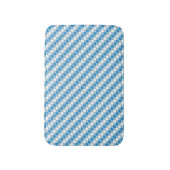 Tapis De Bain arrière - plan Bleu-blanc de carrés (Devant (Vertical))