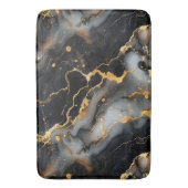 Tapis De Bain Arrière - plan de luxe en marbre noir et or (devant Vertical)