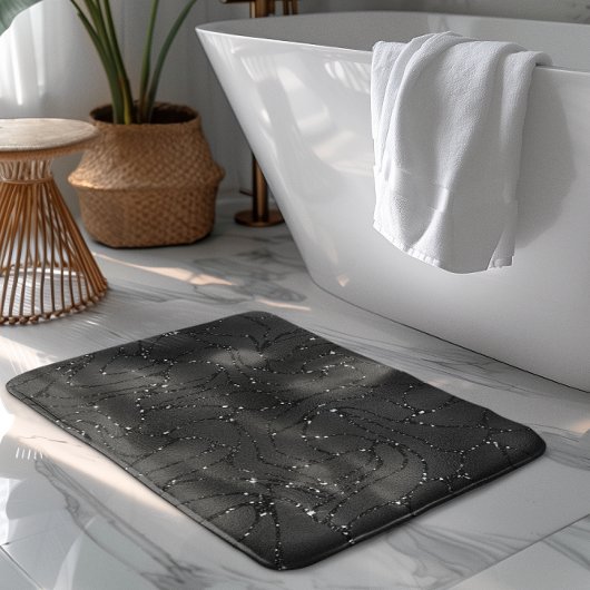 Tapis De Bain Arrière - plan de monocristolite noir