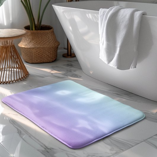 Tapis De Bain Arrière - plan dégradé bleu et violet doux