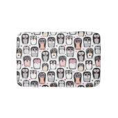 Tapis De Bain arrière - plan d'illustration d'oiseau de pingouin (Devant)