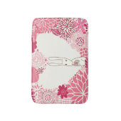 Tapis De Bain Arrière - plan floral romantique avec le lapin (Devant (Vertical))