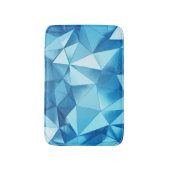 Tapis De Bain Arrière - plan géométrique à trois dimensions, ble (Devant (Vertical))