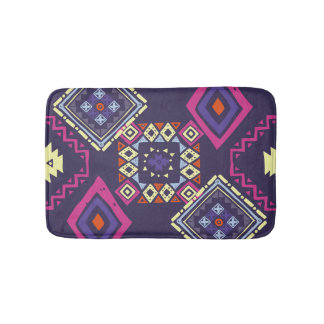 Tapis De Bain Arrière - plan géométrique tribal, primitif.