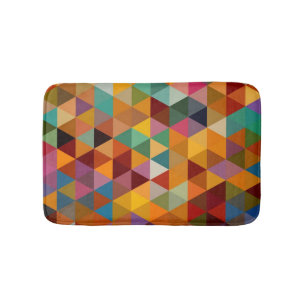 Tapis De Bain Arrière - plan Motif Vintage Triangles.