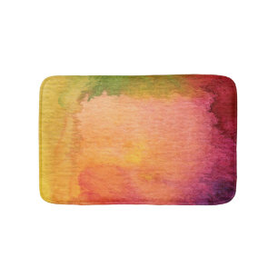 Tapis De Bain Arrière - plan peint par aquarelle abstraite