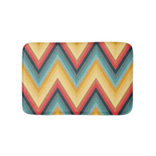 Tapis De Bain Arrière - plan rayé 2 de zigzag (Devant)