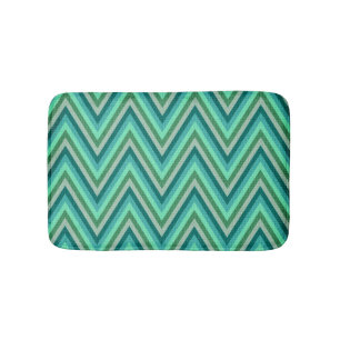Tapis De Bain Arrière - plan rayé de zigzag