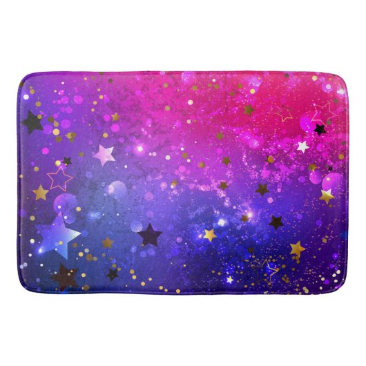 Tapis De Bain Arrière - plan rose brillant (Devant)