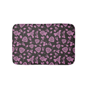 Tapis De Bain Arrière - plan rose floral