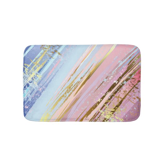Tapis De Bain Arrière - plan rose texturé (Devant)