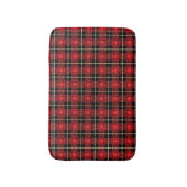 Tapis De Bain Arrière - plan rouge de plaid (Devant (Vertical))