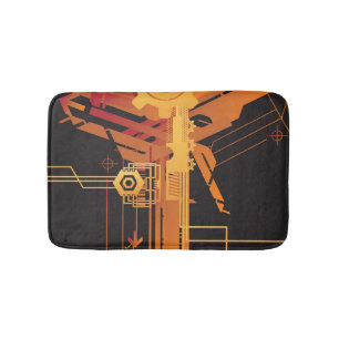 Tapis De Bain Arrière - plan tramé technique