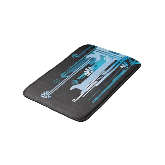 Tapis De Bain Arrière - plan tramé technique 3 (Angle)