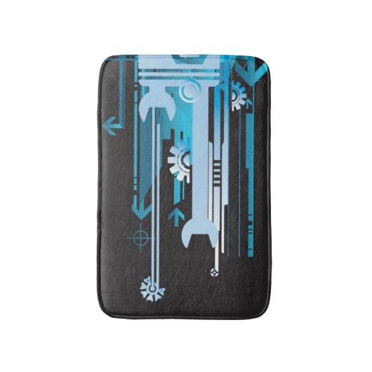 Tapis De Bain Arrière - plan tramé technique 3 (Devant (Vertical))