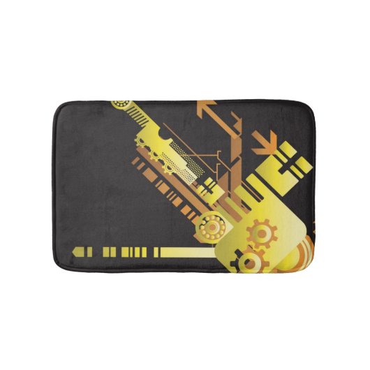 Tapis De Bain Arrière - plan tramé technique 5 (Devant)