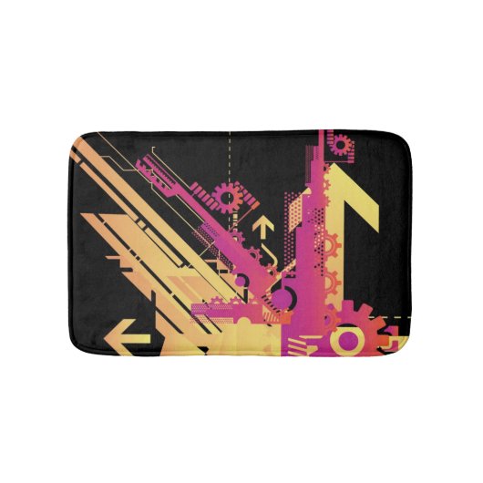 Tapis De Bain Arrière - plan tramé technique 7 (Devant)