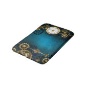 Tapis De Bain Arrière - plan turquoise à vapeur avec engrenages (Angle)