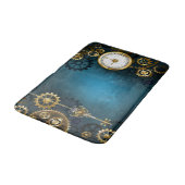 Tapis De Bain Arrière - plan turquoise à vapeur avec engrenages (Angle)