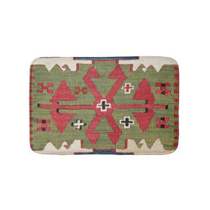 Tapis De Bain Arrow en diamant Konya Blue Green Cowboy