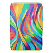 Tapis De Bain Art Abstrait de couleur vive (devant Vertical)