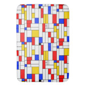 Tapis De Bain Art Abstrait de Style Piet Mondrian (devant Vertical)