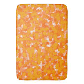Tapis De Bain Art Abstrait Design Orange Foliage (devant Vertical)