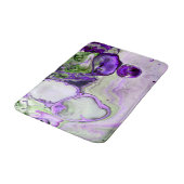 Tapis De Bain Art abstrait fluide de marbre violet vert violet (Angle)