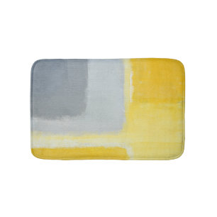 Tapis De Bain Art abstrait gris et jaune "inspiré"