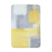 Tapis De Bain Art abstrait gris et jaune "régulier" (Devant (Vertical))
