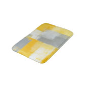 Tapis De Bain Art abstrait gris et jaune "sournois" (Angle)