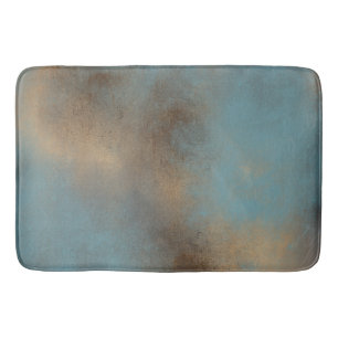 Tapis De Bain Art Abstrait moderne Blue Gold