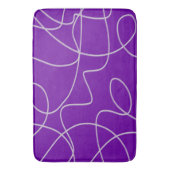 Tapis De Bain Art Abstrait moderne en violet (devant Vertical)