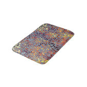 Tapis De Bain Art Abstrait moderne rouge jaune noir (Angle)