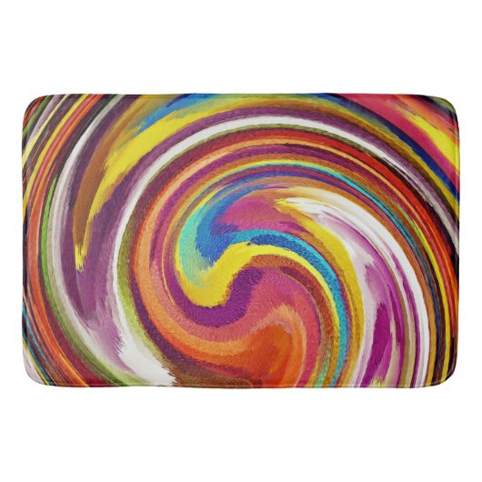 Tapis De Bain Art Abstrait Moderne Swirl #26 (Devant)