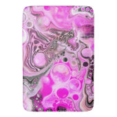 Tapis De Bain Art Abstrait rose et noir (devant Vertical)