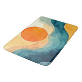 Tapis De Bain Art Abstrait Sunset Waves (Angle)