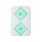 Tapis De Bain Art Abstrait Turquoise Vert Bleu Blanc (Devant (Vertical))