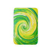 Tapis De Bain Art abstrait vert jaune en spirale (Devant (Vertical))