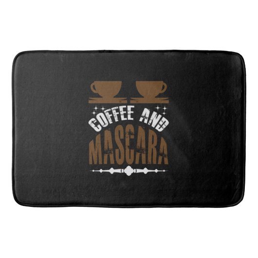 Tapis De Bain Art Coffee Café et Mascara (Devant)