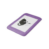 Tapis De Bain Art de chat noir et blanc (Angle)