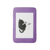 Tapis De Bain Art de chat noir et blanc (Devant (Vertical))