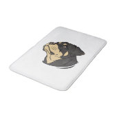 Tapis De Bain Art de chien Rottweiler (Angle)