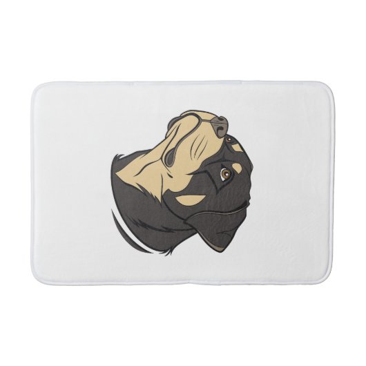 Tapis De Bain Art de chien Rottweiler (Devant)